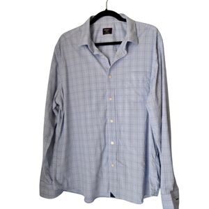 UNTUCKit Light Blue Plaid Button Down Shirt